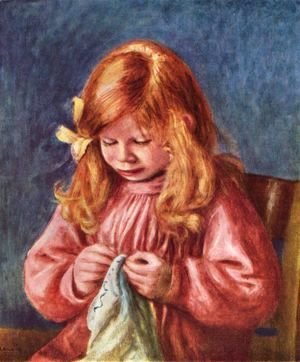 Pierre Auguste Renoir - Jean Renoir sewing