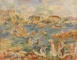 Pierre Auguste Renoir - On the beach of Guernesey