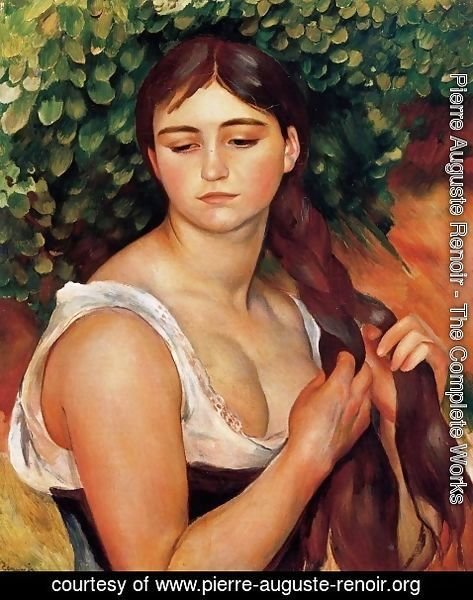 Pierre Auguste Renoir - The Braid (Suzanne Valadon)