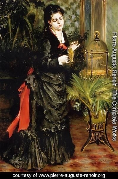 Pierre Auguste Renoir - Woman with a Parrot (Henriette Darras)