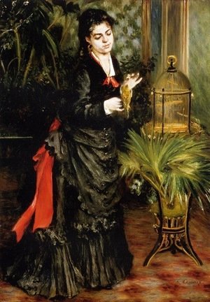 Pierre Auguste Renoir - Woman with a Parrot (Henriette Darras)