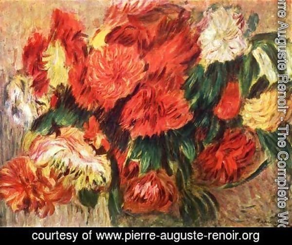 Pierre Auguste Renoir - Still life with chrysanthemums