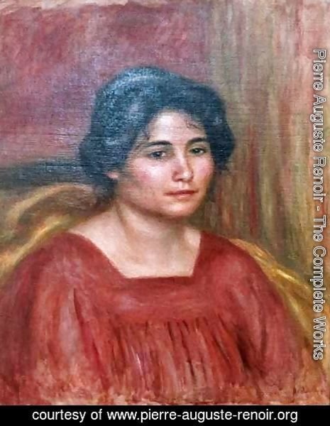Pierre Auguste Renoir - Gabrielle in a Red Dress