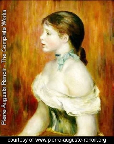 Pierre Auguste Renoir - Girl with a Blue Ribbon