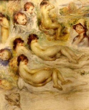 Pierre Auguste Renoir - Studies of Nudes The Artists Children and his Wife