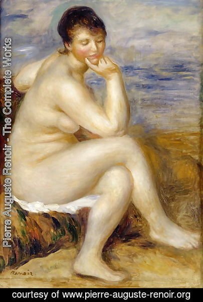 Pierre Auguste Renoir - Bather Seated on a Rock 1882