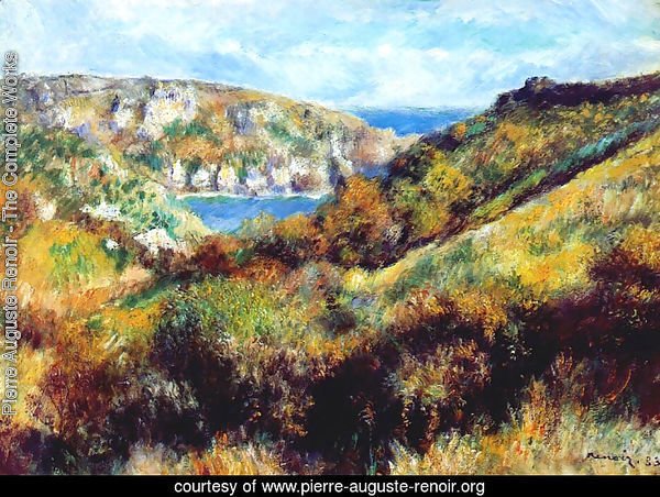 Hills around the Bay of Moulin Huet Guernsey 1883