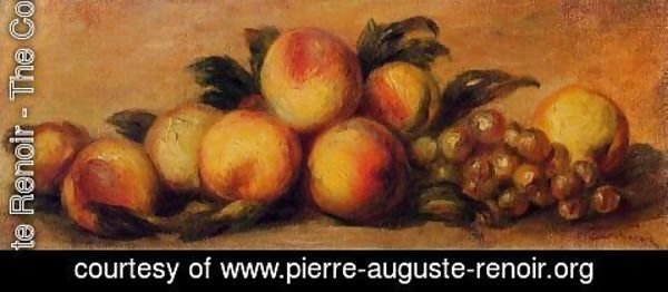 Pierre Auguste Renoir - Still Life with Peaches and Grapes 2