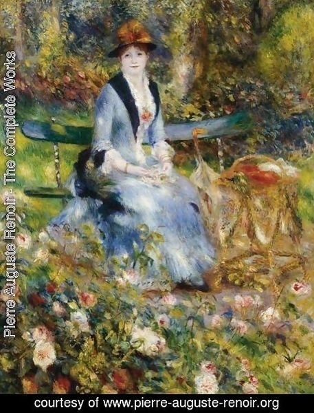 Pierre Auguste Renoir - Dans Les Roses (Madame Leon Clapisson)