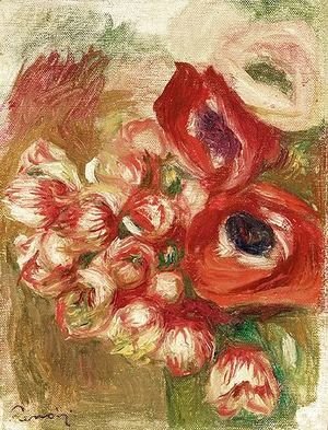 Pierre Auguste Renoir - Anemones Et Roses