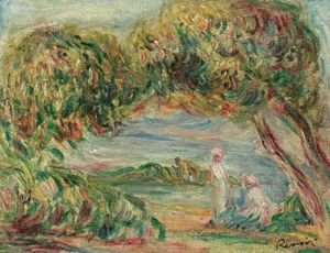 Pierre Auguste Renoir - Deux Femmes Dans Un Paysage