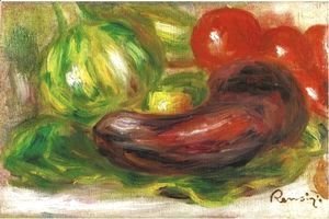 Pierre Auguste Renoir - Courgettes, Tomates Et Aubergine