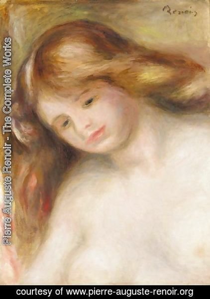 Pierre Auguste Renoir - Jeune Femme Au Buste Nu