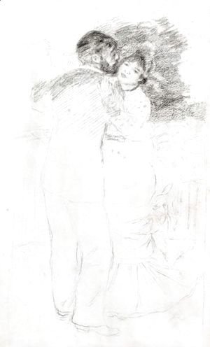 Pierre Auguste Renoir - Etude Pour 'La Danse A La Campagne'