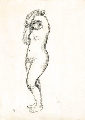 Pierre Auguste Renoir - Jeune Femme Nue Aux Bras Leves