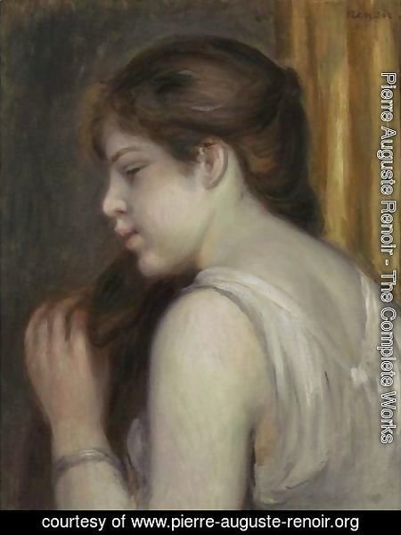 Pierre Auguste Renoir - Jeune Fille Se Peignant