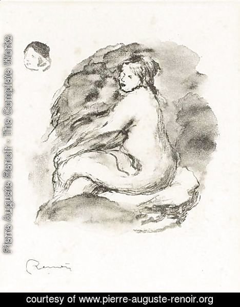 Pierre Auguste Renoir - Study Of A Seated Nude