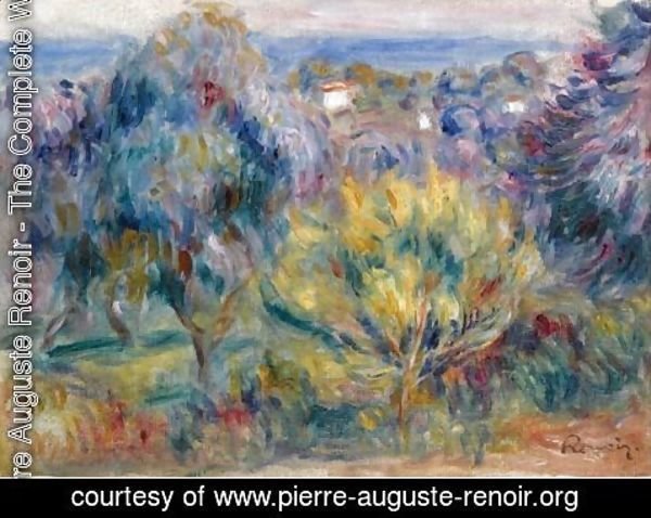 Pierre Auguste Renoir - Paysage Avec Vue Sur La Mer