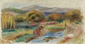 Pierre Auguste Renoir - Laveuse Dans Un Paysage