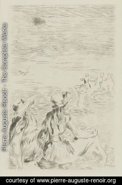 Pierre Auguste Renoir - Sur La Plage, A Bernaval