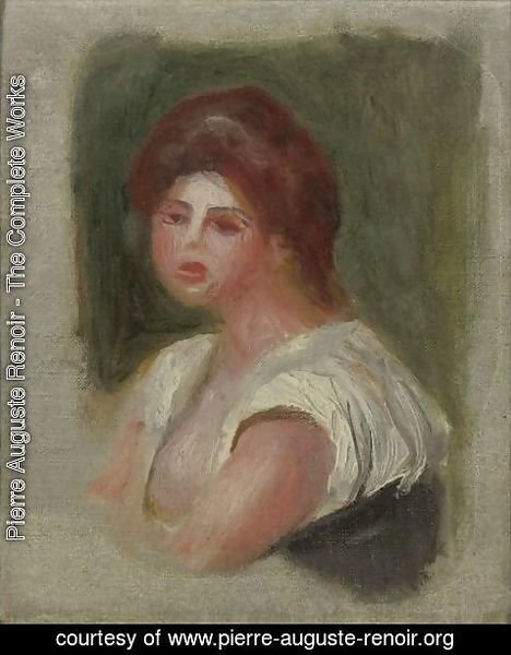 Pierre Auguste Renoir - Portrait De Jeune Femme