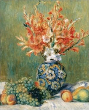 Pierre Auguste Renoir - Nature Morte, Fleurs Et Fruits