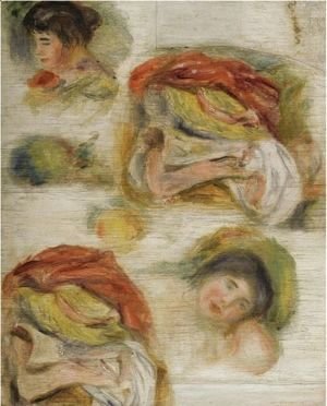 Pierre Auguste Renoir - Etudes De Tetes Et Drapes