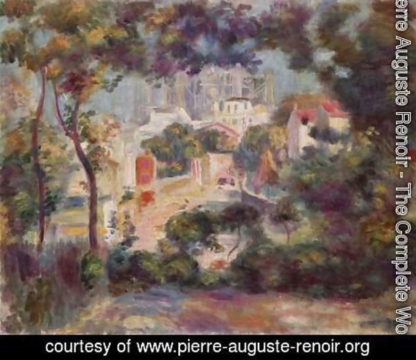 Pierre Auguste Renoir - Landscape with view of Sacre-Coeur