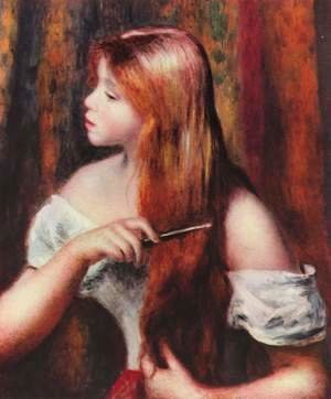 Young Girl Combing Her Hair 2