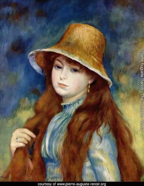 Girl with straw hat