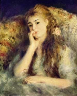 Pierre Auguste Renoir - Portrait of a girl (in thought)