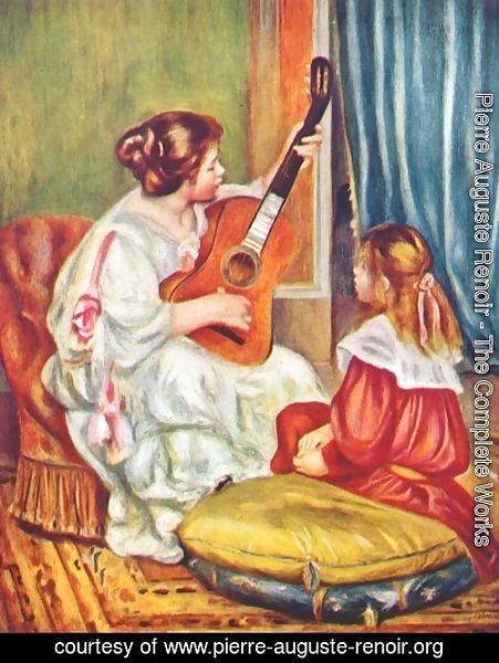 Pierre Auguste Renoir - Woman with a guitar