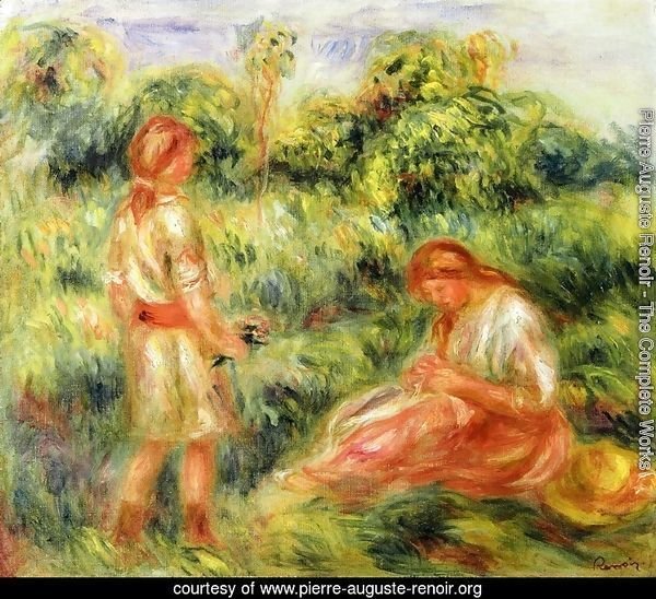 Two Young Women in a Landscape