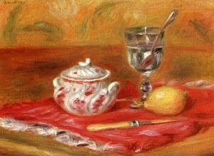 Pierre Auguste Renoir - Still LIfe with Glass and Lemon