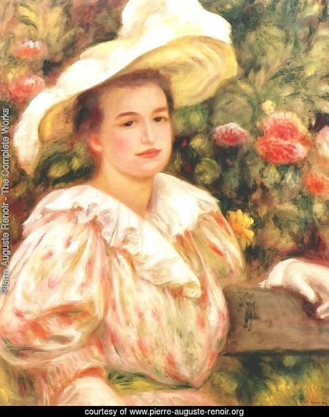 Lady with white hat