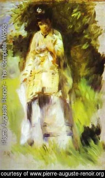 Pierre Auguste Renoir - Woman Standing by a Tree
