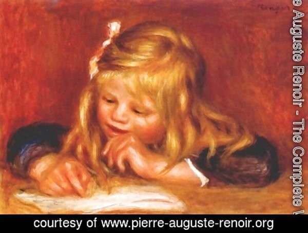 Pierre Auguste Renoir - Coco Reading