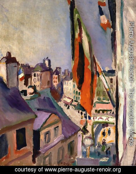 Pierre Auguste Renoir - Flag Decorated Street