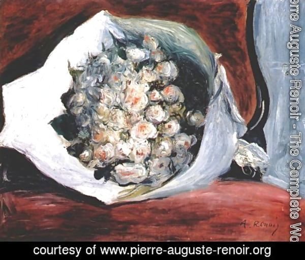 Pierre Auguste Renoir - Bouquet in a theater box