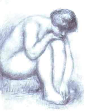 Pierre Auguste Renoir - Bather Drying Herself