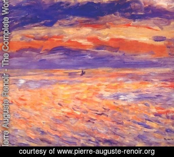 Pierre Auguste Renoir - Sunset at sea