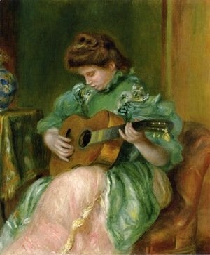 Pierre Auguste Renoir - Woman with a Guitar 2