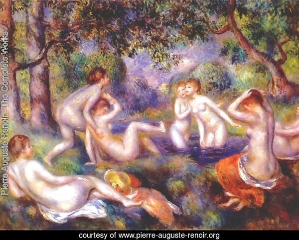 Bathers in the forest