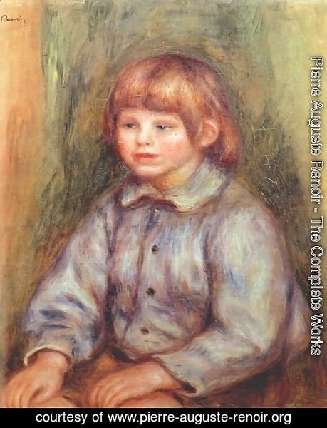 Pierre Auguste Renoir - Seated Portrait of Claude Renoir
