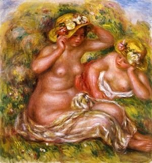 Pierre Auguste Renoir - Two Women with Flowered Hat