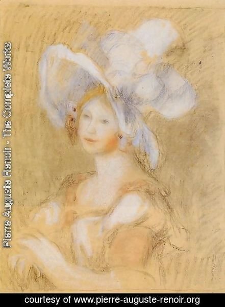 Pierre Auguste Renoir - Amelie Dieterie In A White Hat