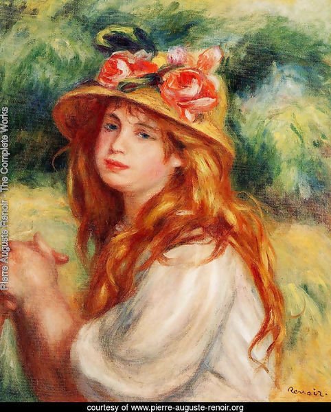Blond In A Straw Hat Aka Seated Girl