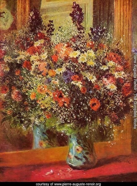 Bouquet In Front Of A Mirror