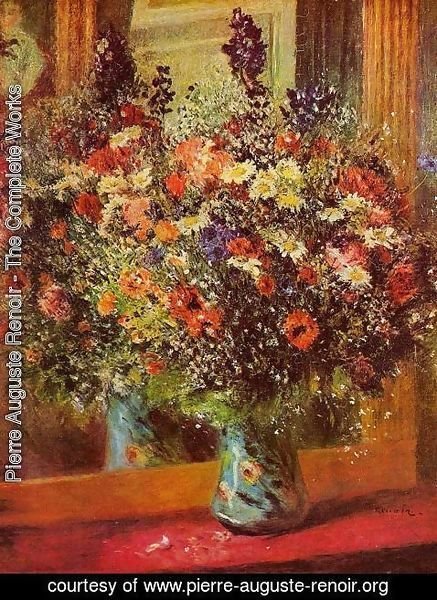 Pierre Auguste Renoir - Bouquet In Front Of A Mirror