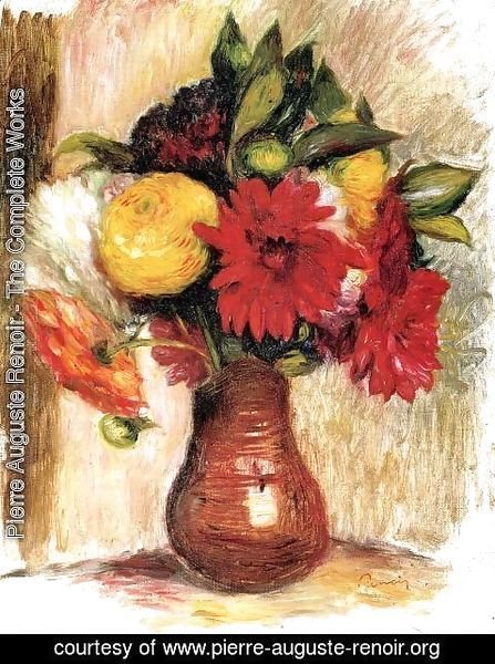 Pierre Auguste Renoir - Bouquet Of Flowers In An Earthenware Pitcher